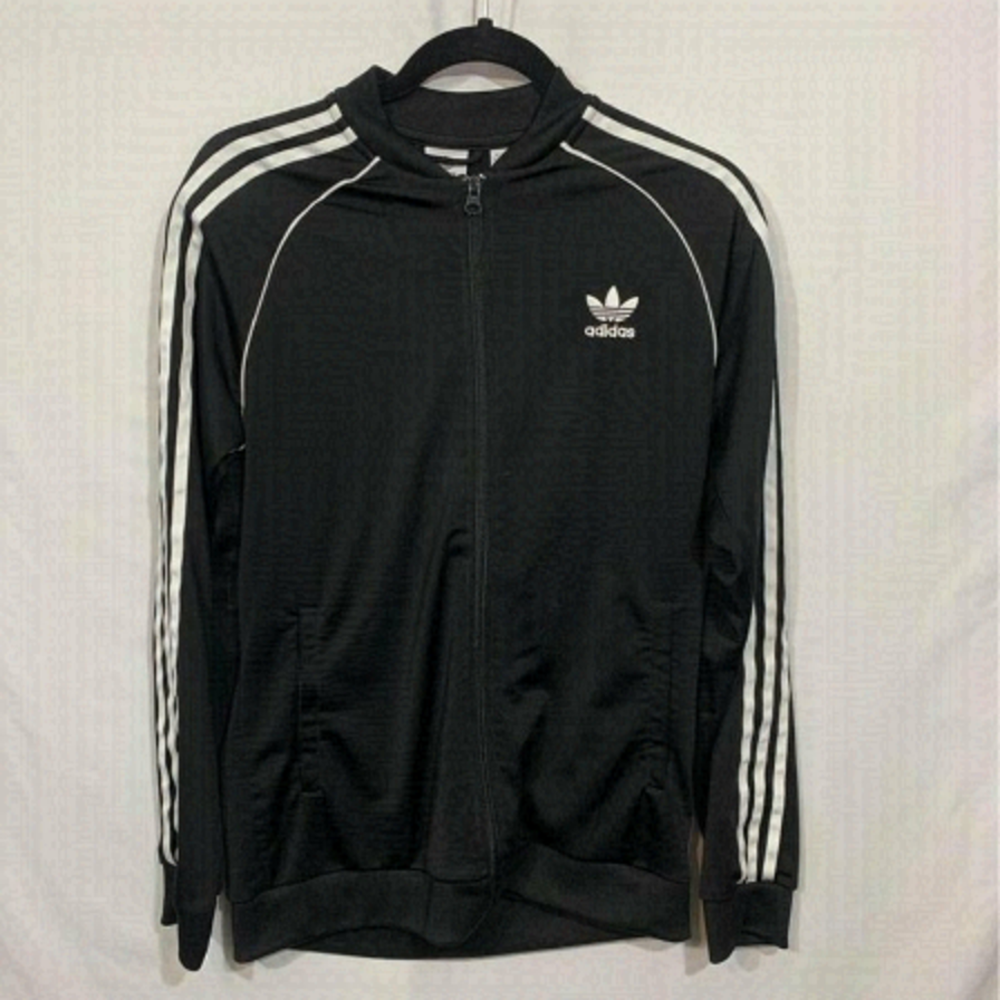 ⚽️ Adidas track jacket. Size kids XL 15/16yrs. Black & white. New condition.